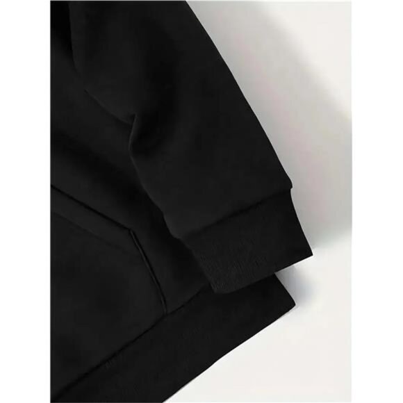 NWT Men's Black Graphic Hoodie & Jogger Tracksuit Set | Athleisure - Picture 4 of 5